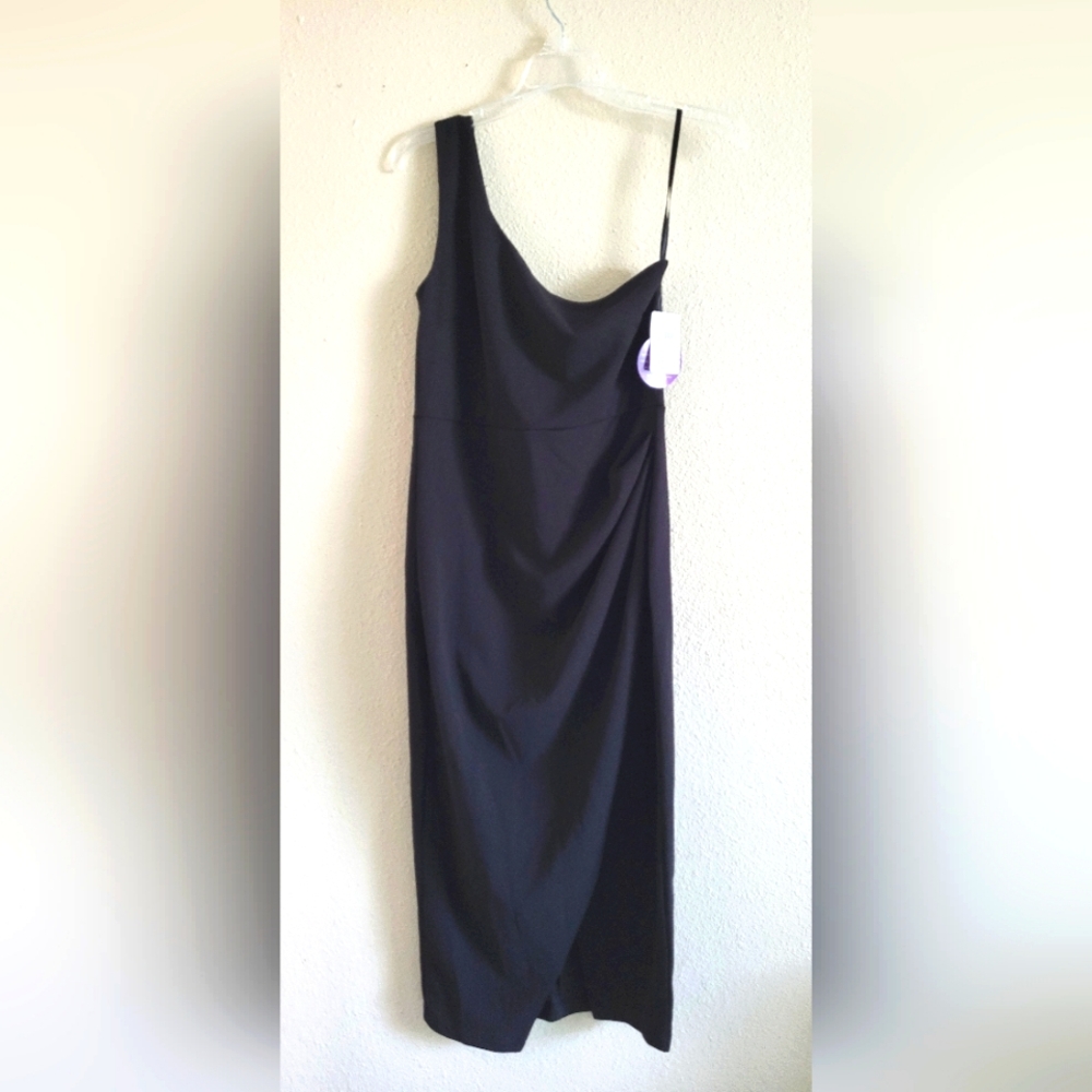 Windsor Sz Medium black one shoulder dress